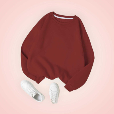 FAISALGARMENT Full Sleeve Solid Women Sweatshirt
