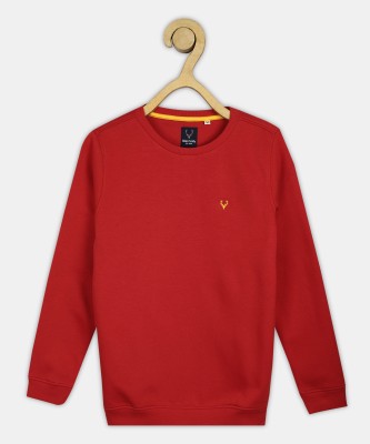 Allen Solly Full Sleeve Solid Boys Sweatshirt