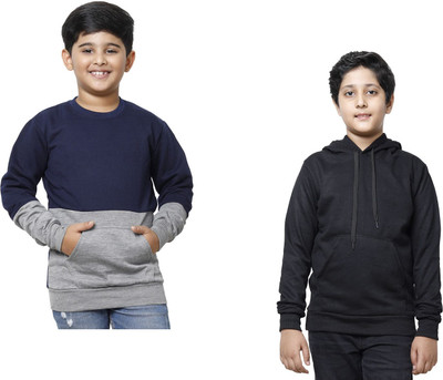 MT FASHION Full Sleeve Solid Boys Sweatshirt