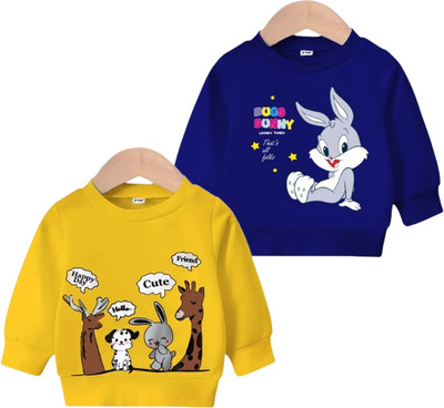 HEYDALS Full Sleeve Printed Boys & Girls Sweatshirt