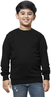 KAYU Full Sleeve Solid Boys Sweatshirt
