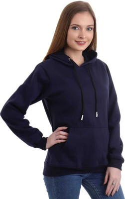 Pwexz Full Sleeve Solid Women Sweatshirt