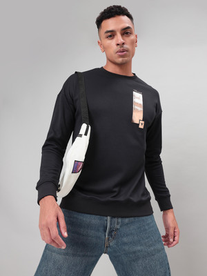 TECHNOSPORT Full Sleeve Solid Men Sweatshirt