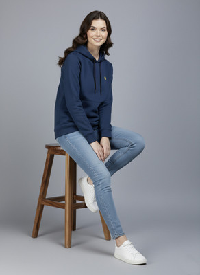METRONAUT Women Solid Full Sleeve Hooded Sweatshirt for Casual Wear / Winter Full Sleeve Solid Women Sweatshirt