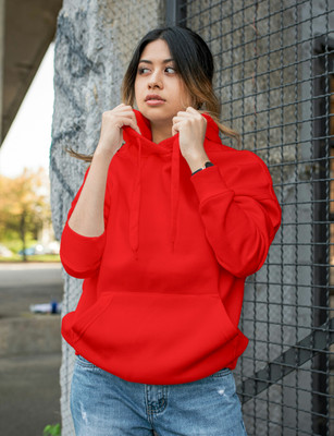 EZCLOTHING Full Sleeve Solid Women Sweatshirt