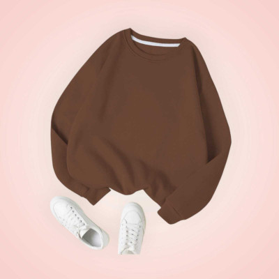 Faisalgarments Full Sleeve Solid Women Sweatshirt