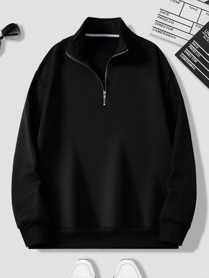 CotiQ Full Sleeve Solid Men Sweatshirt