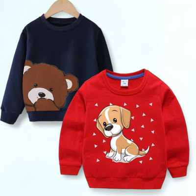 DOODEEKIDS Full Sleeve Printed Baby Boys & Baby Girls Sweatshirt