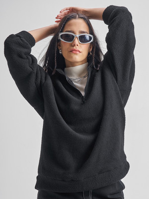 Tokyo Talkies Full Sleeve Solid Women Sweatshirt