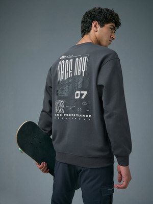 TECHNOSPORT Full Sleeve Graphic Print Men Sweatshirt