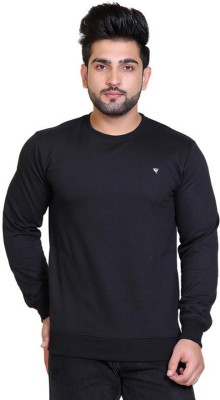 E-MAX Full Sleeve Solid Men Sweatshirt