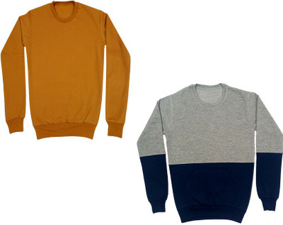 KAVYA Full Sleeve Color Block Boys Sweatshirt