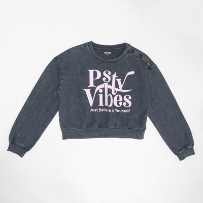 Pantaloons Junior Full Sleeve Graphic Print Girls Sweatshirt