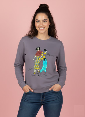 Wineberry Full Sleeve Printed Women Sweatshirt
