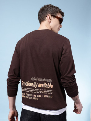 Glitchez Short Sleeve Printed Men Sweatshirt