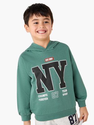 JUNIORS by Babyshop Full Sleeve Graphic Print Boys Sweatshirt