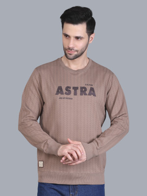 AURAMIND Full Sleeve Printed, Striped Men Sweatshirt