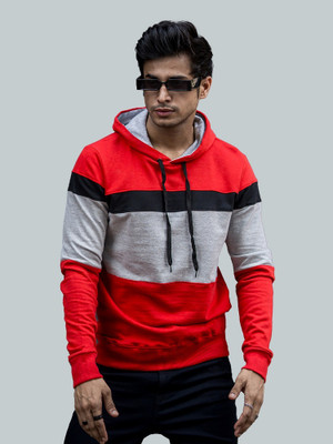 Jump Cuts Full Sleeve Color Block Men Sweatshirt