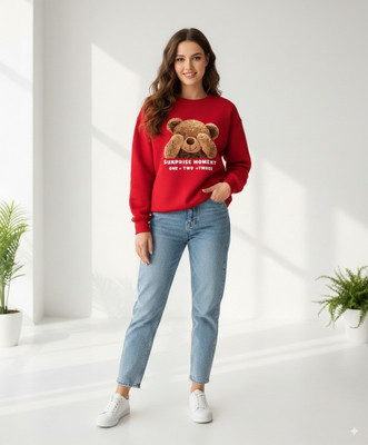 Stylezone Full Sleeve Self Design Women Sweatshirt