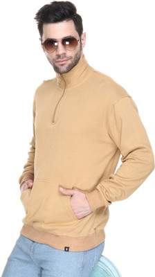 T-STORE Full Sleeve Solid Men Sweatshirt