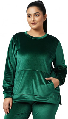 HETESHE Full Sleeve Solid Women Sweatshirt