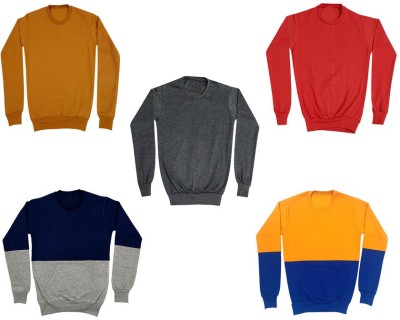 IndiWeaves Full Sleeve Solid Boys Sweatshirt