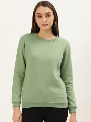 PickPok Full Sleeve Solid Women Sweatshirt