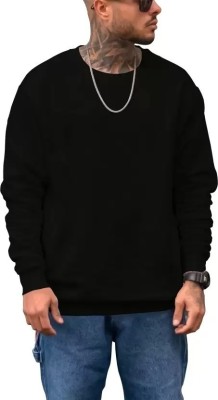 OMI Full Sleeve Solid Men Sweatshirt