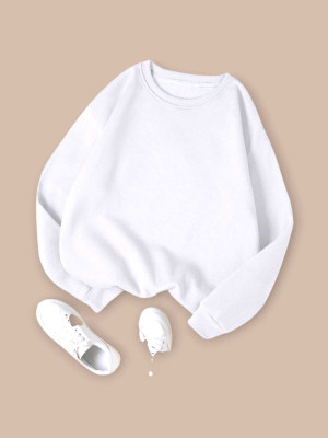 FAISALGARMENT Full Sleeve Solid Women Sweatshirt