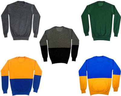 AE Trends Full Sleeve Color Block Boys Sweatshirt