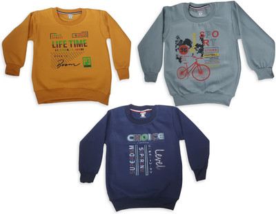Paryag Full Sleeve Printed Boys Sweatshirt