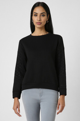 VAN HEUSEN Full Sleeve Self Design Women Sweatshirt