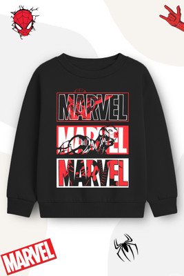 YK Marvel Full Sleeve Graphic Print Boys Sweatshirt