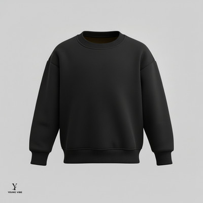 YOUNGVIBE Full Sleeve Solid Boys & Girls Sweatshirt