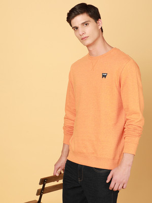 Wrangler Full Sleeve Solid Men Sweatshirt
