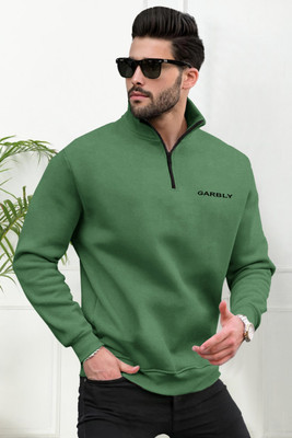 GARBLY Full Sleeve Solid Men Sweatshirt