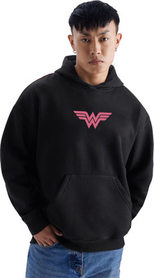 AWARA BACHA Full Sleeve Graphic Print, Solid Men Sweatshirt