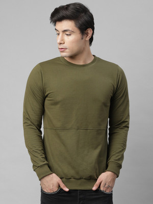 RIGO Full Sleeve Solid Men Sweatshirt