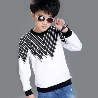 SUPERSQUAD Full Sleeve Chevron/Zig Zag, Color Block, Graphic Print, Self Design Boys Sweatshirt