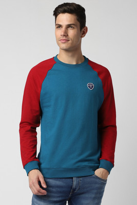 PETER ENGLAND Full Sleeve Color Block Men Sweatshirt