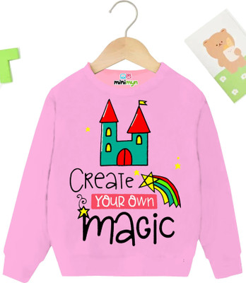 MINI MYN Full Sleeve Graphic Print Girls Sweatshirt