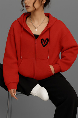 SPOWEARY Full Sleeve Solid, Embroidered Women Sweatshirt