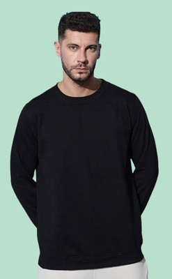 HOC Full Sleeve Solid Men Sweatshirt