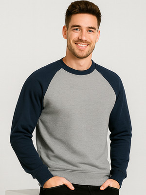 YONGE Full Sleeve Color Block Men Sweatshirt