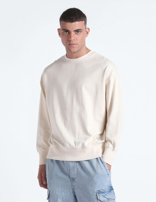 FLYING MACHINE Full Sleeve Solid Men Sweatshirt