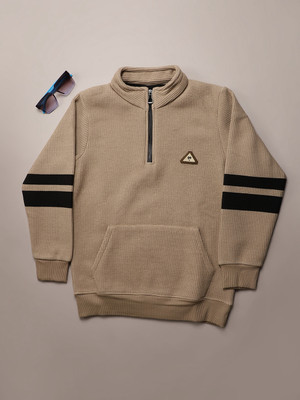 V-MART Full Sleeve Striped Boys Sweatshirt