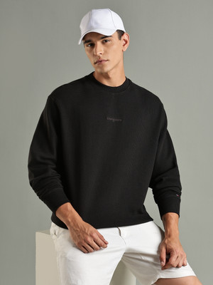 TOMMY HILFIGER Full Sleeve Self Design Men Sweatshirt