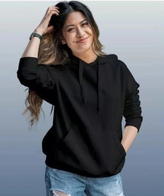 Saran Fashion Full Sleeve Solid Women Sweatshirt
