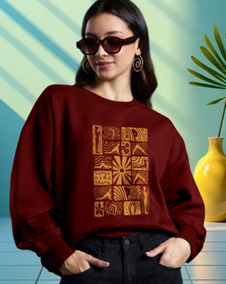 AUSK Full Sleeve Printed Women Sweatshirt