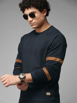 Roadster Full Sleeve Solid Men Sweatshirt